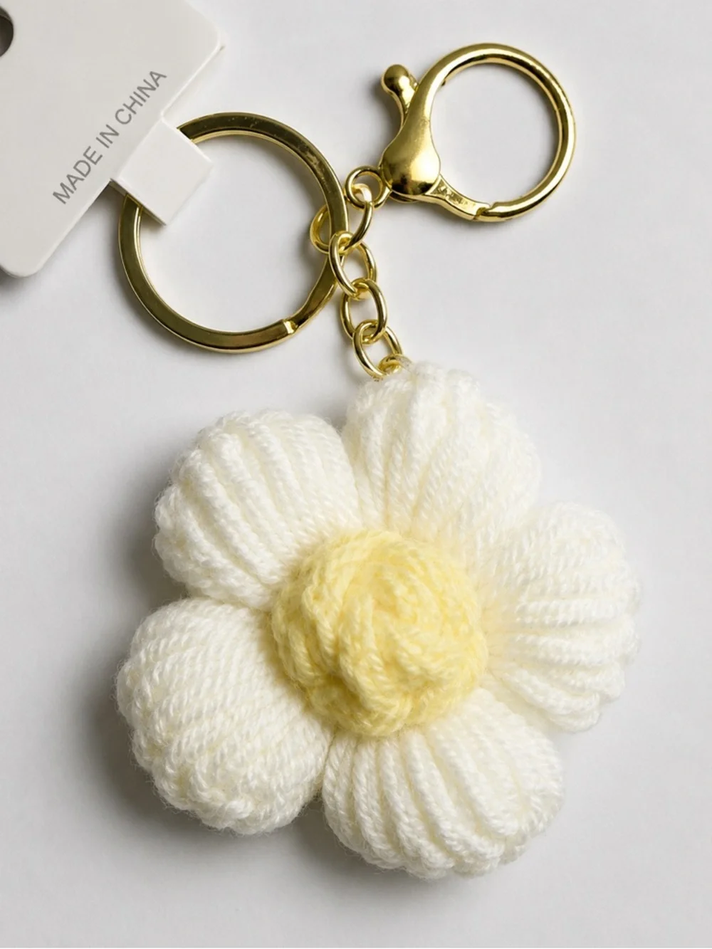 Crochet Flower Keychain Purse Charm – Choose Your Color